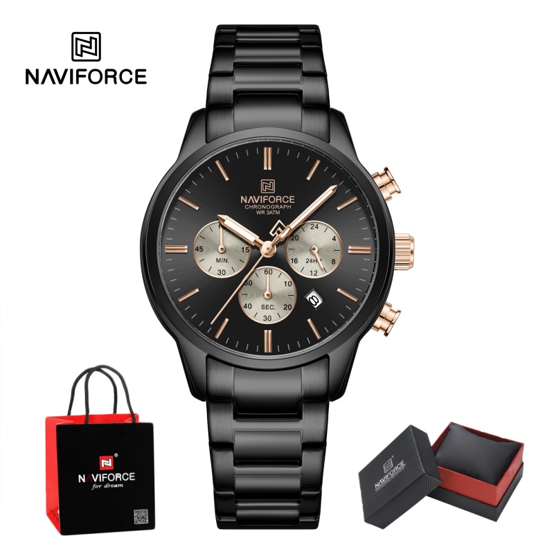 Luxury Watch Box - Orologio da Polso NAVIFORCE per Uomo,