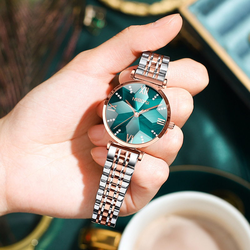Luxury Watch Top 10 - NIBOSI moda rombo specchio orologi al