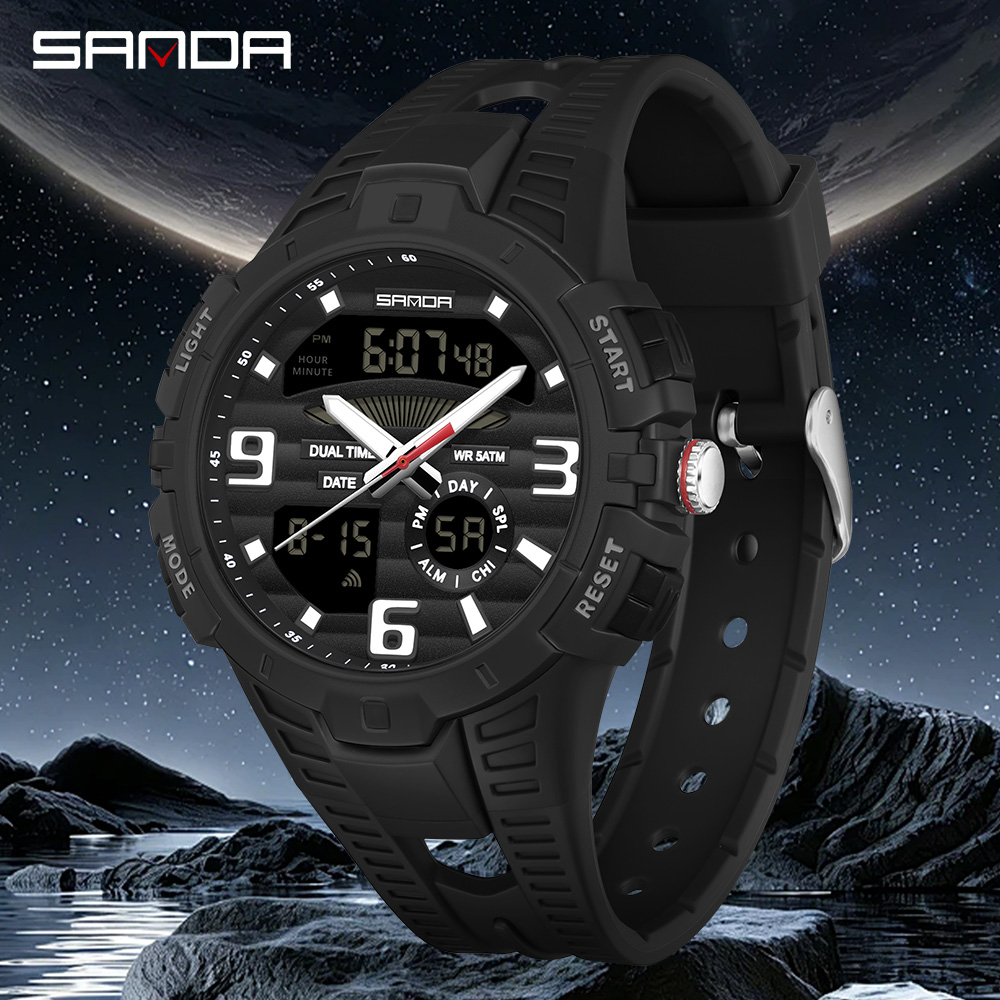 Luxury Watch Class - SANDA 3506 Orologio Elettronico da Uomo