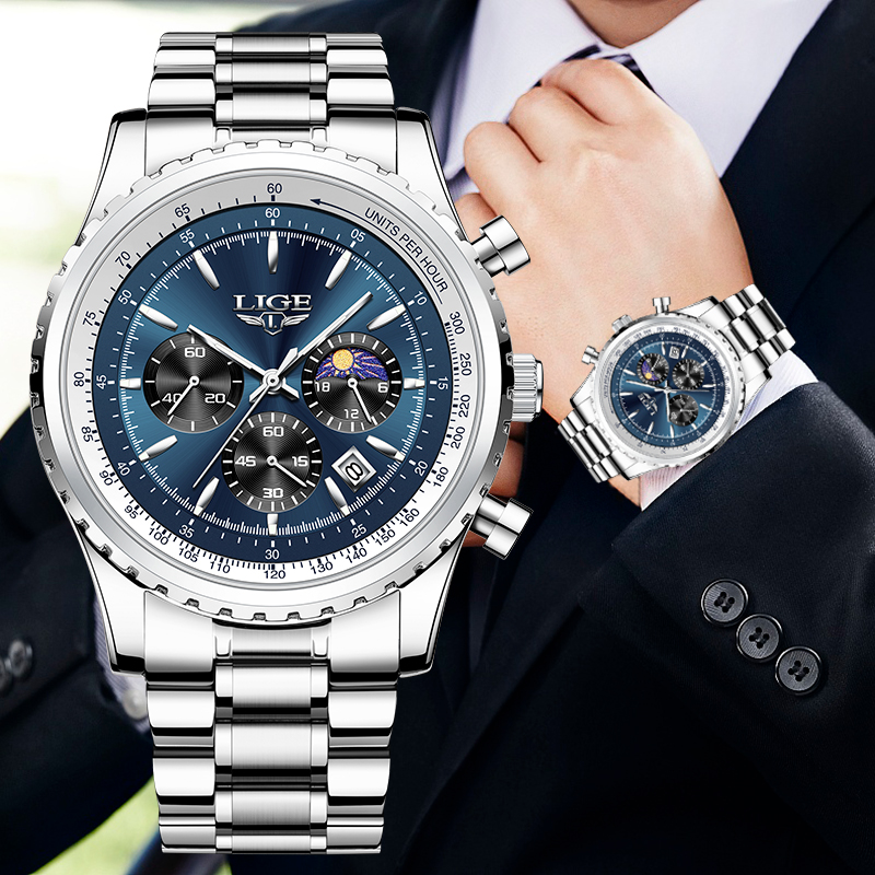 LIGE Brand Luxury Quartz Man W - Luxury Watch Name recensione e prezzo