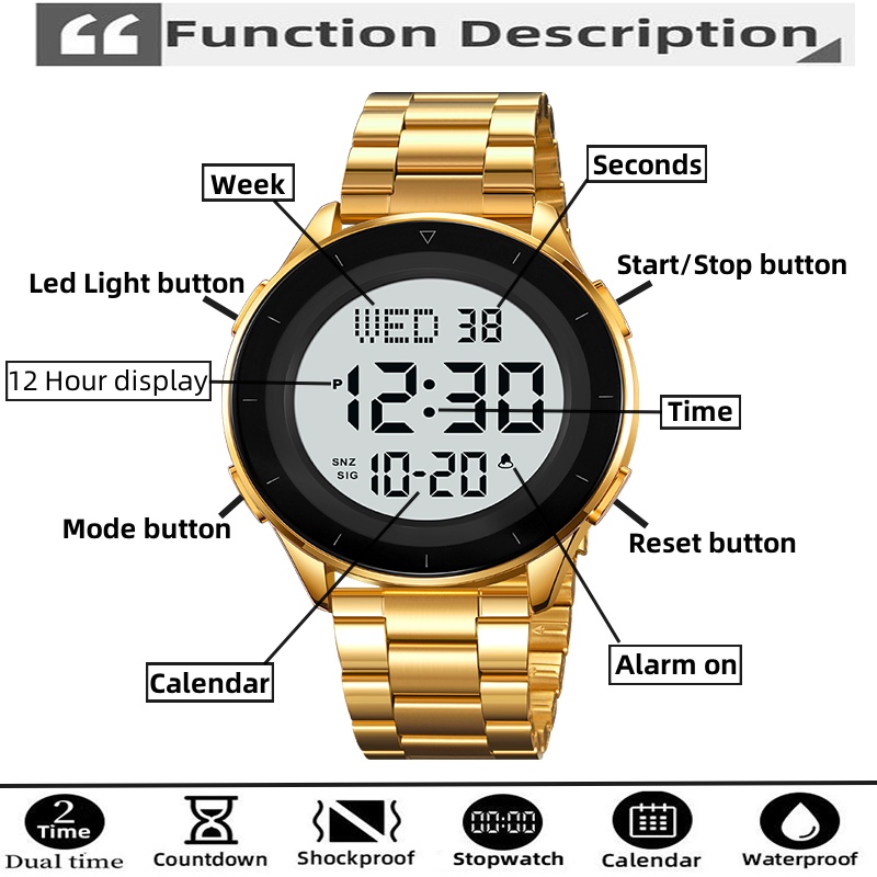 Skmei Dual Time Zone LED orolo - Minute Repeater Watch recensione e prezzo